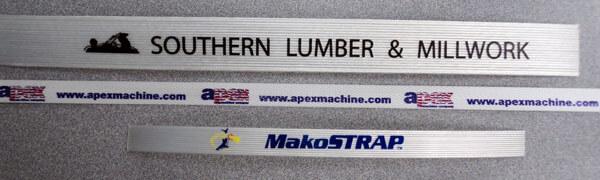 Printed strapping samples